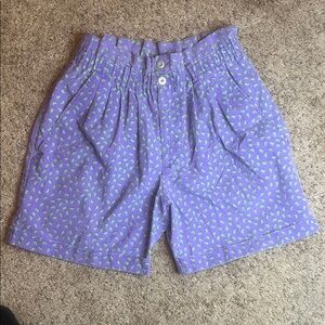 Vintage Get! Vibrant Purple Women's High Waist Shorts